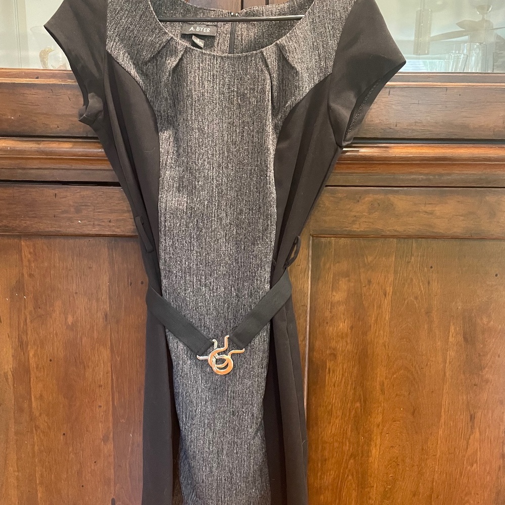 A. Byer Black and Grey Dress